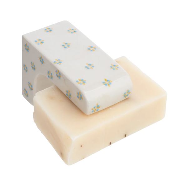 Tranquillo |  Tranquillo |  Porte-savon aimanté - motif bleu et jaune