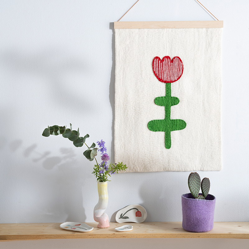 Aveva Design | Poster en laine bouillie - The tulip