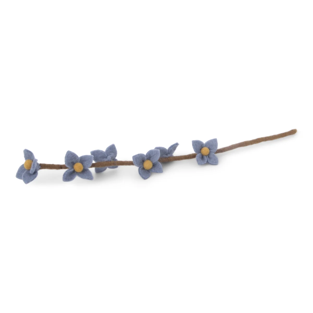 GRY &amp; SIF | Fleur en laine bouillie - Sea Blue Flowers on Stalk