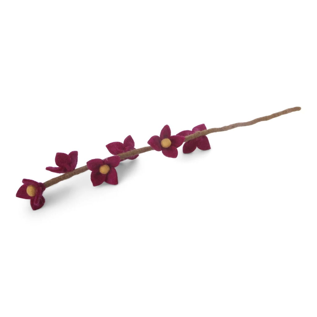 GRY &amp; SIF | Fleur en laine bouillie - Cerise Flowers on Stalk