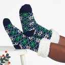 THOUGHT | chaussettes femme Fairisle Fluffy - navy multi