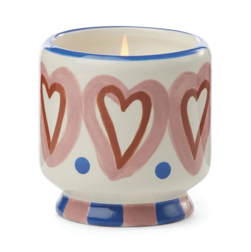 DESIGNWORKS COLLECTIVE | Bougie parfumée avec récipient en céramique - Bois de rose et vanille