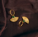 Timi | Boucles d'oreilles Adira - Eventails verts