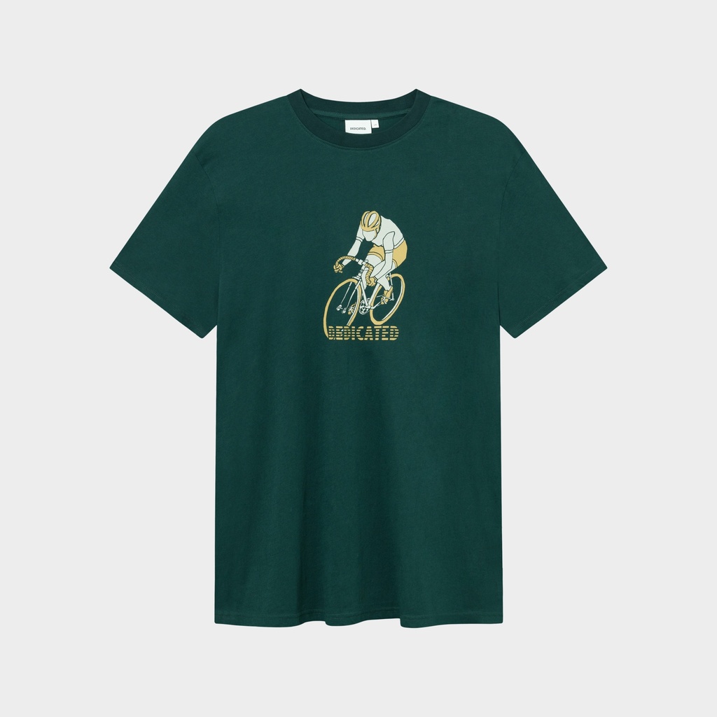 DEDICATED | T-shirt Stockholm Retro Bike Dark Green Pine Grove