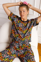 [WAJ-24PYJLCOSFBTLXS] WE ARE JOLIES | Pyjama long Coton BIO - Disco Flowers (-XS-)