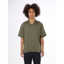 Knowledge Cotton Apparel | Chemise Manche courtes en lin - Burned Olive