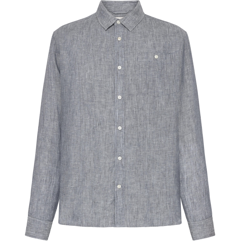 KNOWLEDGE | Chemise en lin biologique - Vintage Indigo