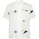 Knowledge Cotton Apparel | Chemise Box avec broderies - Egret