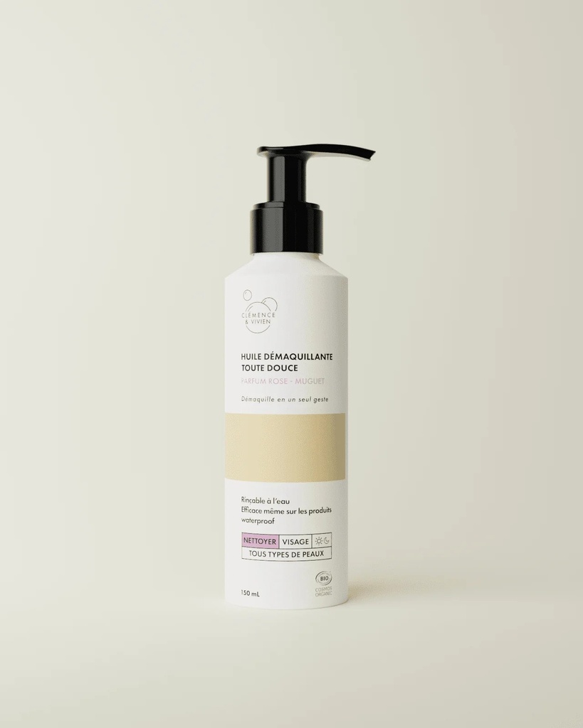 Clémence et Vivien || Huile démaquillante rinçable - Rose Muguet - 150ml