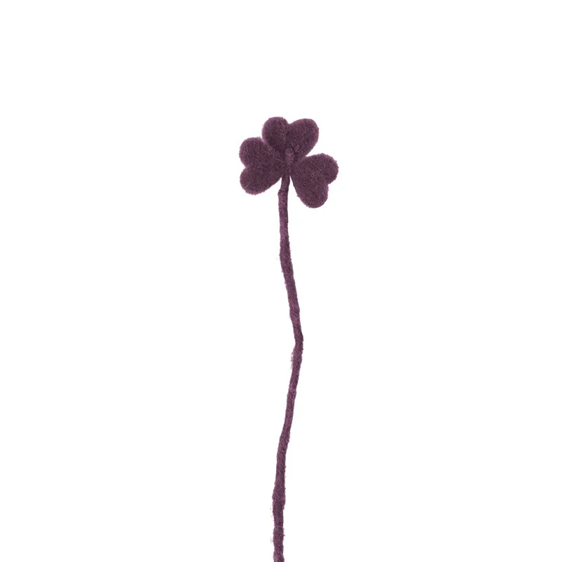 Aveva Design | Fleur en Laine éternelle, Trefle  deep red