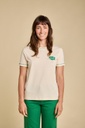 [GRA-S25W-GRSS25CHOIX001] GRAINE | T-shirt Choix - Vanille et broderie verte ( -S-)