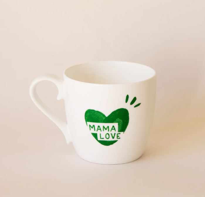 EMOI-EMOI | Le mug coeur Mama Love  - Vert sapin