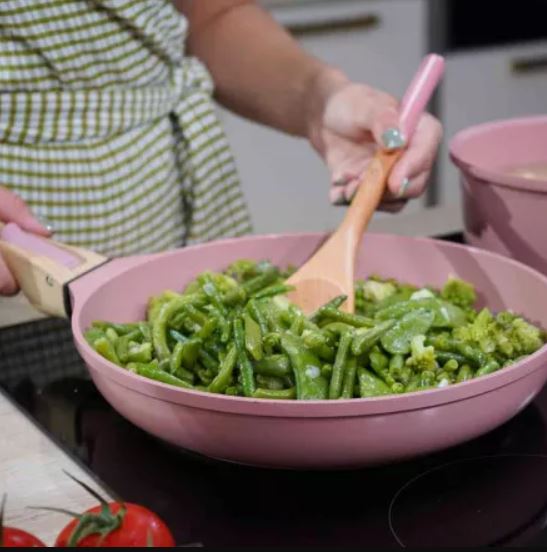 Cookut | Poêle Poignée Amovible 28 cm - Guimauve (poignée non incluse)