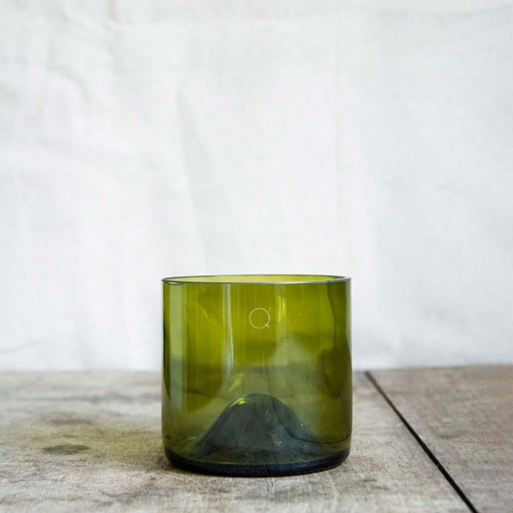 Q de bouteilles | Coffret de 4 Verres short Drink - FEUILLE MORTE