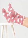[BTR-W25W-TA668-Dusky Pink-4-7] THOUGHT | Chaussettes Femme - Ditsy Heart Fluffy - Dusky Pink