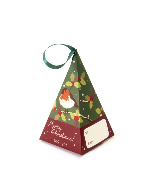 THOUGHT | Coffret une paire de chaussettes - Christmas Tree - Eucalyptus Green