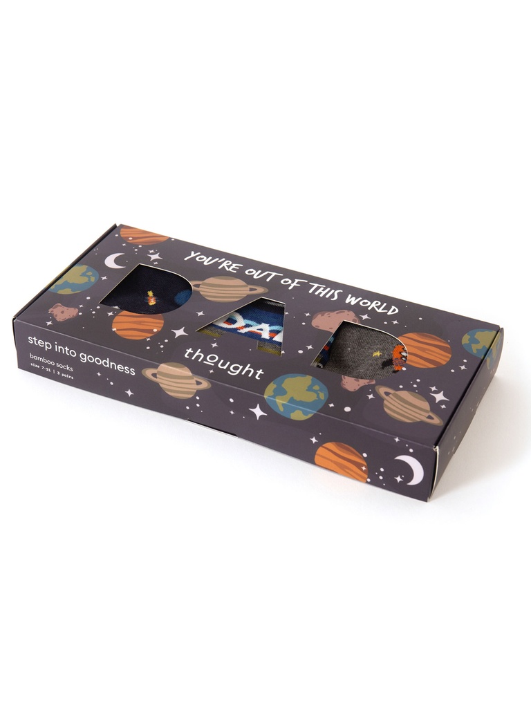 THOUGHT | Coffrets de 3 chaussettes - Dad - Navy Blue/Blue/Grey