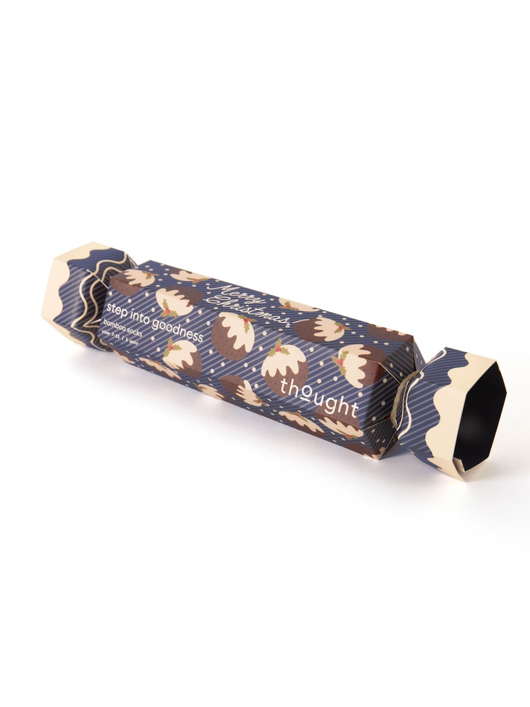 THOUGHT | Coffret de 2 chaussettes - Christmas Pudding - Grey Marl/Navy Blue
