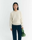 [THK-W25W-WKN00245-ECRU-XS] THINKING MU | Pull Carmen - Ecru (-XS-)