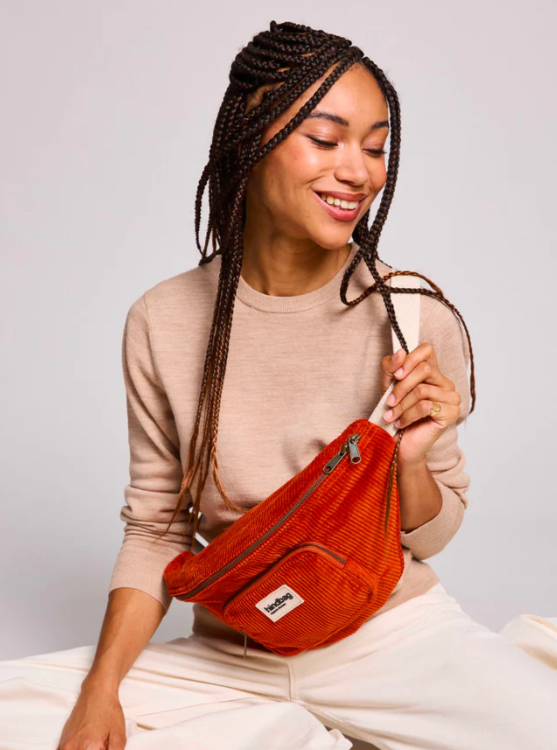 HindBag | Banane XL Sofia - Velours Brique