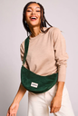 HindBag | Sac banane Demi Lune - Andrea Velours Sapin 