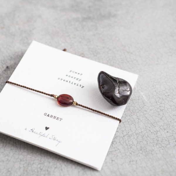 A Beautiful Story | Bracelet Gemstone - Garnet Gold