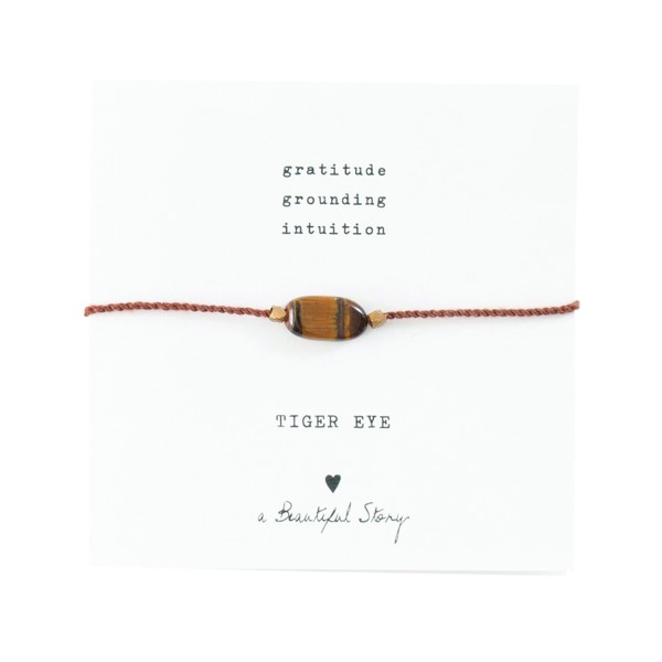 A Beautiful Story | Bracelet Gemstone - Tiger Eye Gold