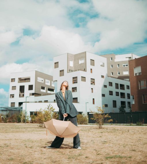 Anatole | Mini parapluie beige - micro &amp; solide - Camille