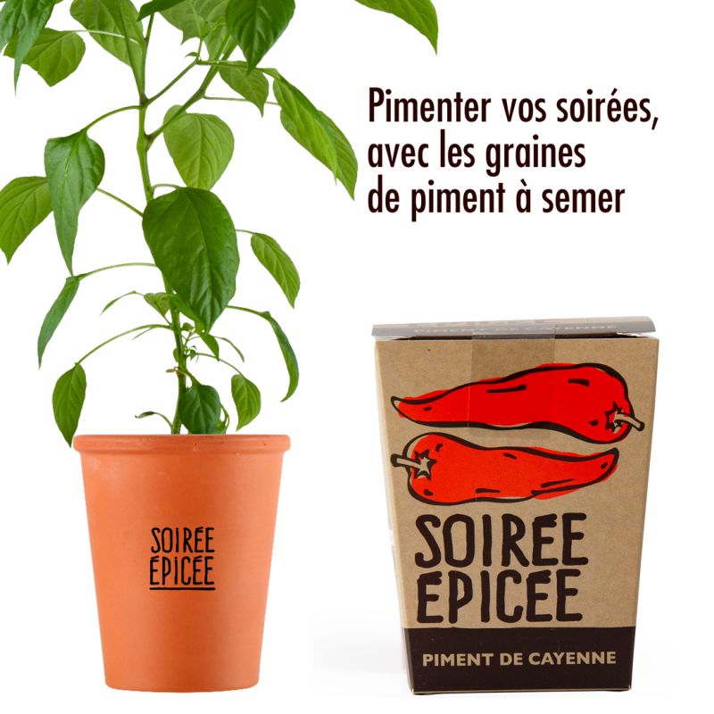 [RDC-026997] Radis et Capucine | Mini Kit à Faire Pousser - Piments