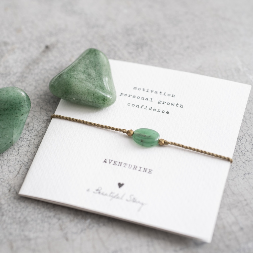 [ABS-BL23274] A Beautiful Story | Bracelet Gemstone - Aventurine Gold