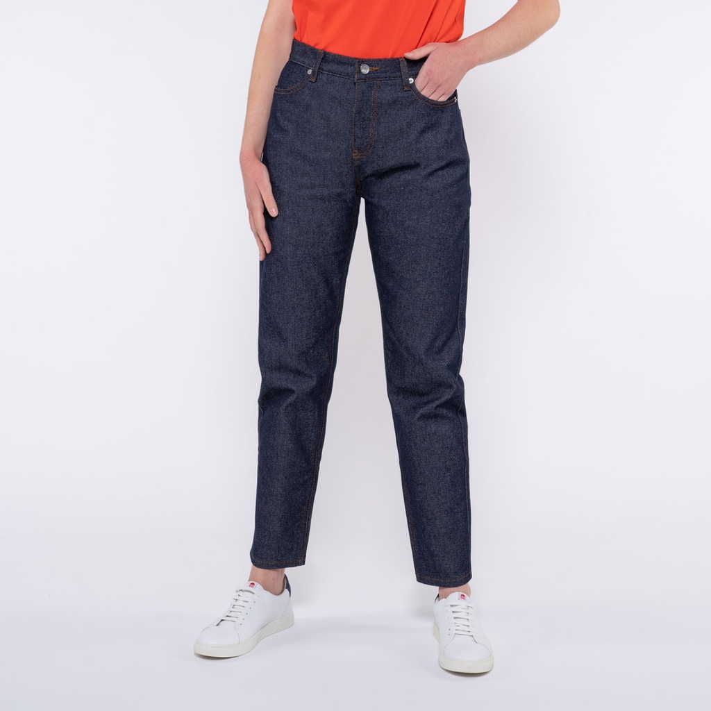 1083 | Jeans Mom 208H SUPERDENIM coton bio - Indigo brut