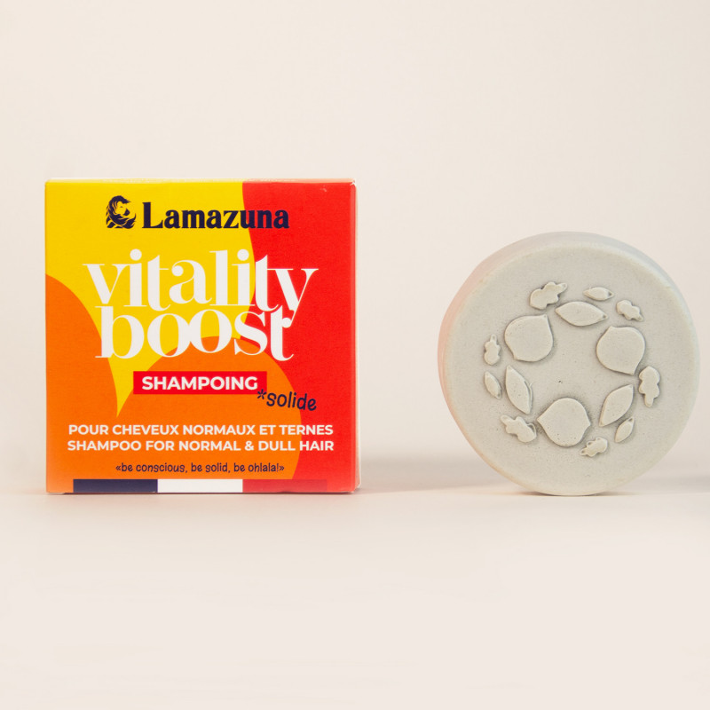 [LMZ-A1A5A00] Lamazuna | Shampoing solide HE - VITALITY BOOST -  Cheveux normaux - Argile blanche et verte
