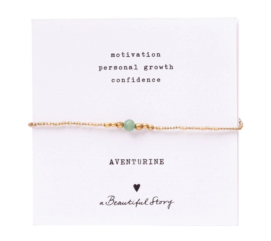 [ABS-PKG00023-BL23321] A Beautiful Story | Bracelet Iris Aventurine gold