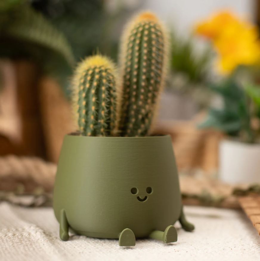 [IGA-HAPPYPOT-M-VERT] Ingadi | Pot de fleurs Happy Pot - Vert mat | Moyenne