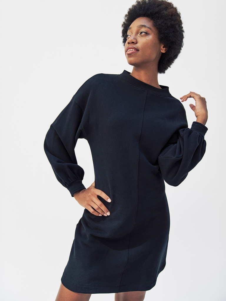 MADEMOISELLE YEYE | Robe Snazzy Silhouette en coton bio - Black