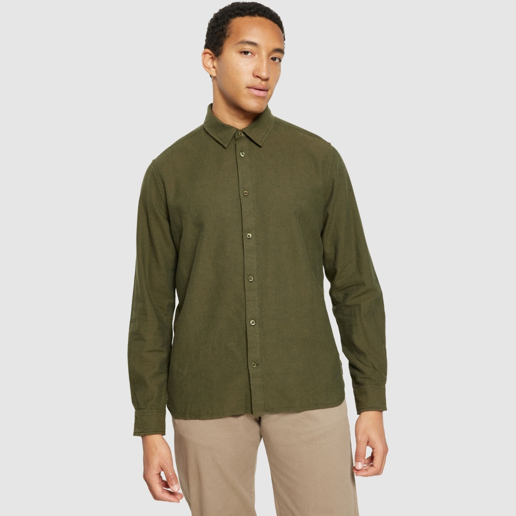 Knowledge Cotton Apparel | Chemise Regular Fit - Forrest Night