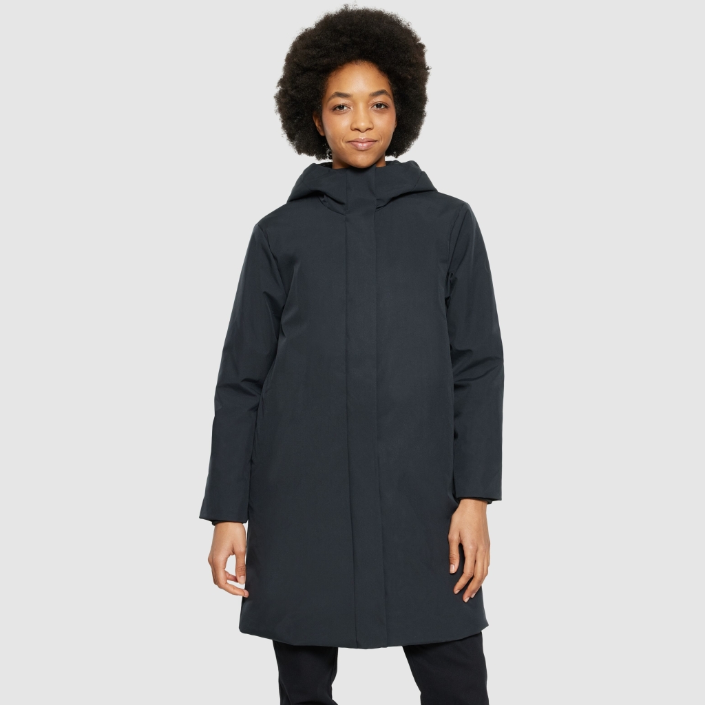 Knowledge Cotton Apparel | Manteau Climate Shell - Black Jet