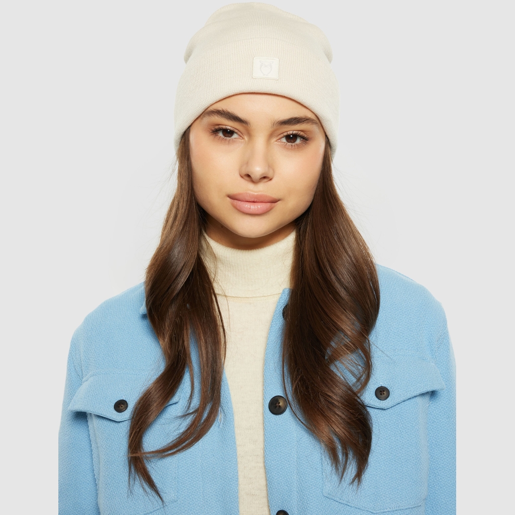 [KCA-W24M-4210022-1346] Knowledge cotton Apparel | Bonnet unisexe en laine merinos - Kelp