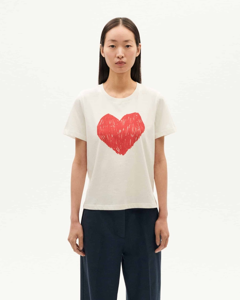 Thinking Mu | T-shirt Heart Ida - White