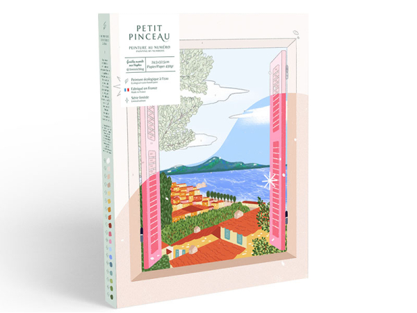 [LPE-350020] La Petite Epicerie | Coffret peinture au numéro - Fenêtre ouverte sur Naples