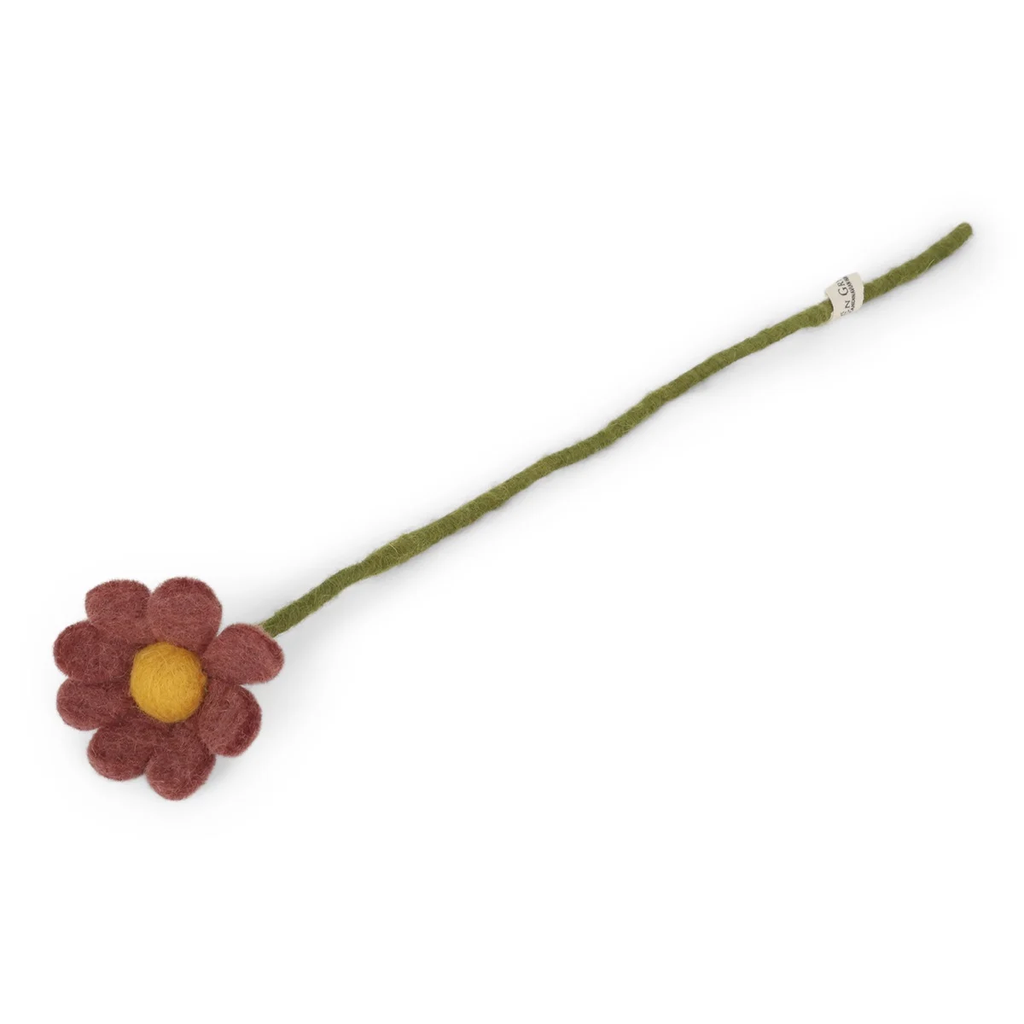 [GRY-10234] GRY &amp; SIF | Fleur en laine bouillie petite Anemone - Rouge