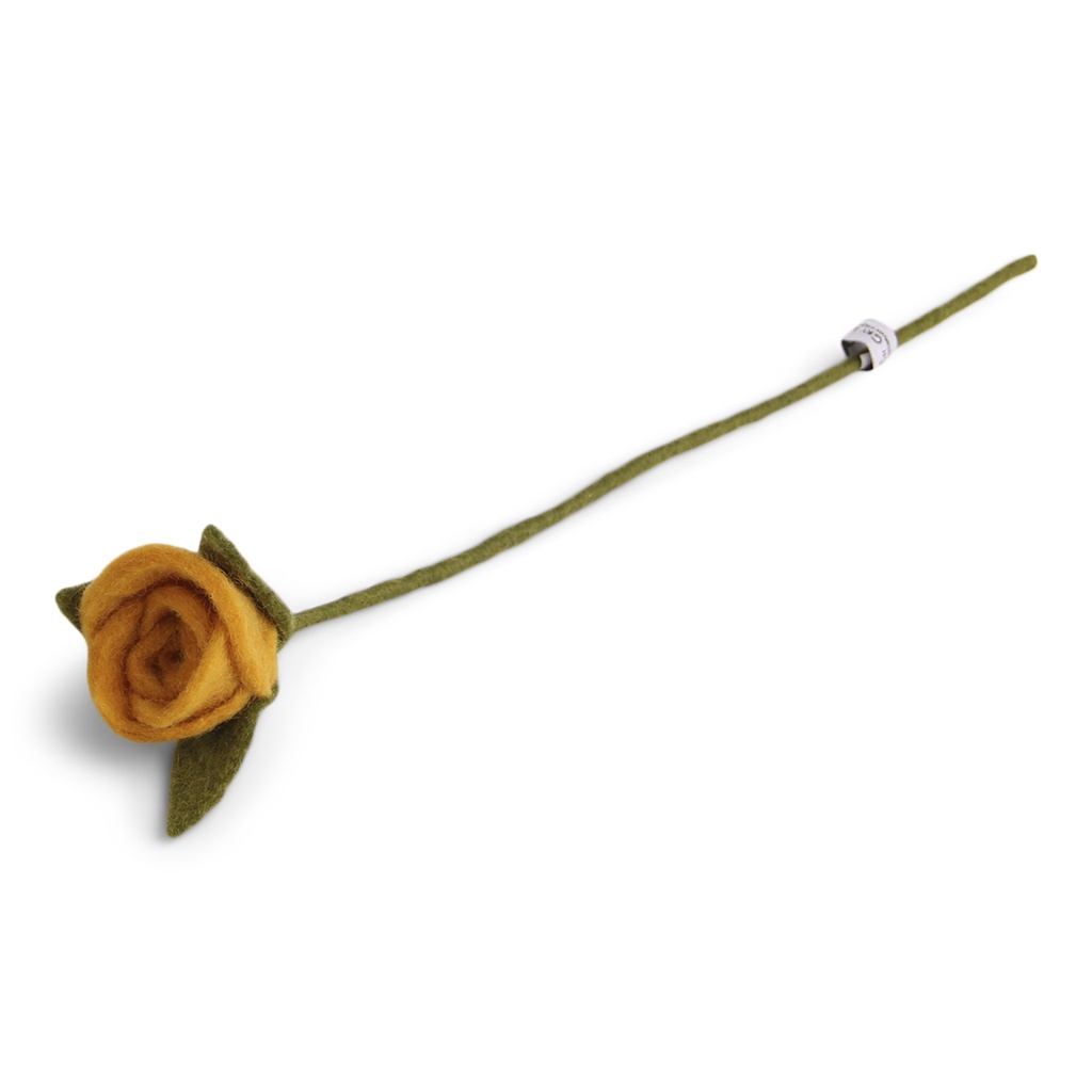 [GRY-17621] GRY &amp; SIF | Fleur en laine bouillie - Rose - Yellow