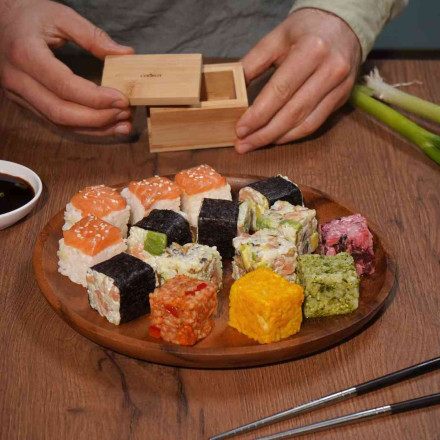 [COO-SUSHICUBD18] Cookut | Kit de fabrication de bouchées cubiques façon sushis