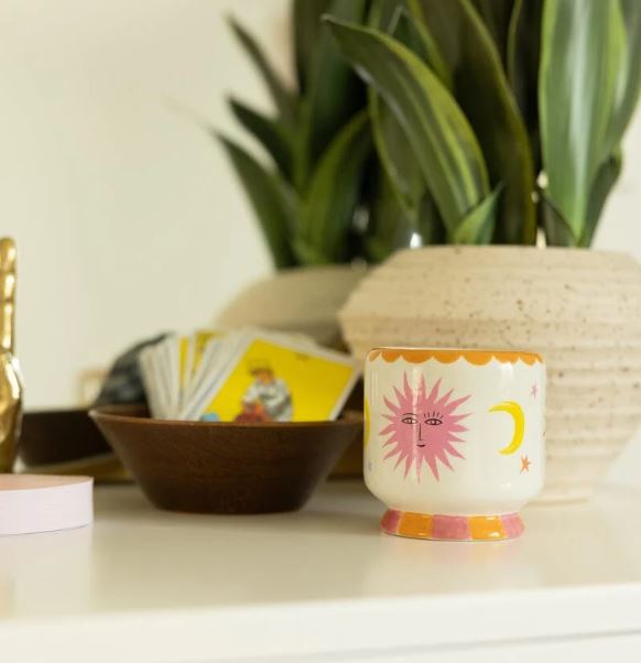 [DES-AD0807EU] DESIGNWORKS COLLECTIVE | Bougie parfumée avec récipient en céramique - Fleur d'oranger