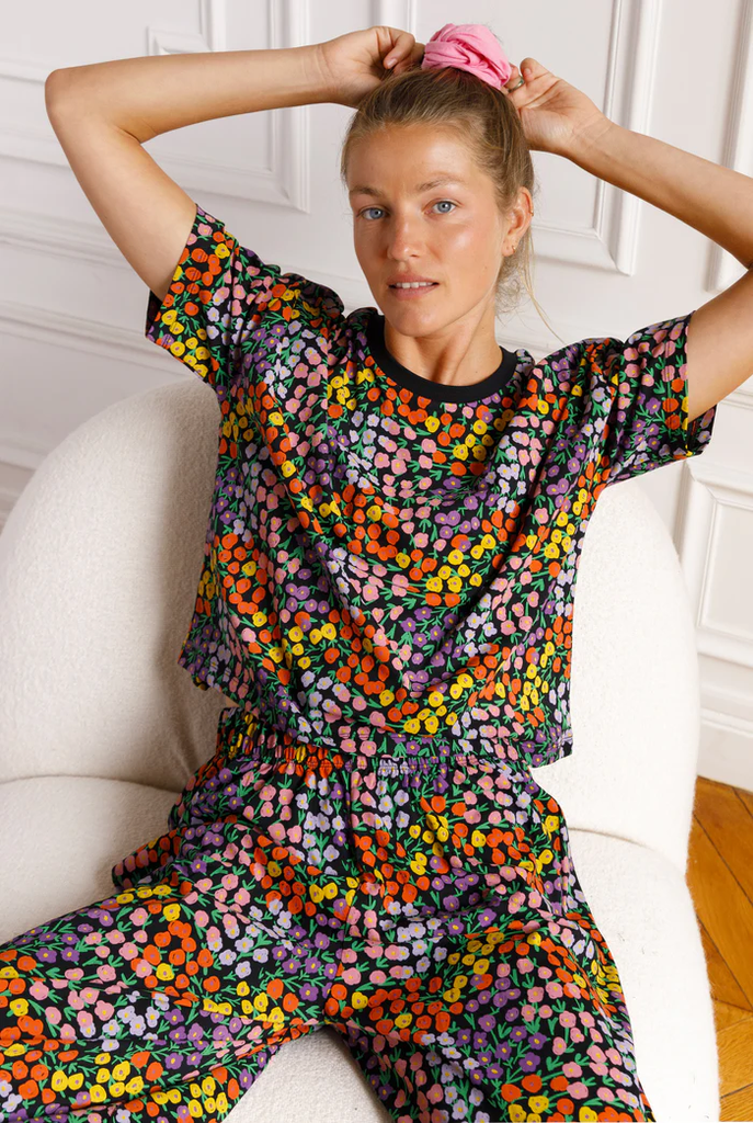 WE ARE JOLIES | Pyjama long Coton BIO - Disco Flowers