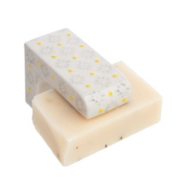[TRQ-POR704] Tranquillo |  Porte-savon aimanté - motif gris et jaune