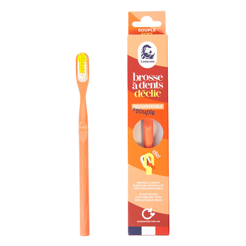 [LMZ-305054] Lamazuna | Brosse à dents rechargeable - Souple - Corail