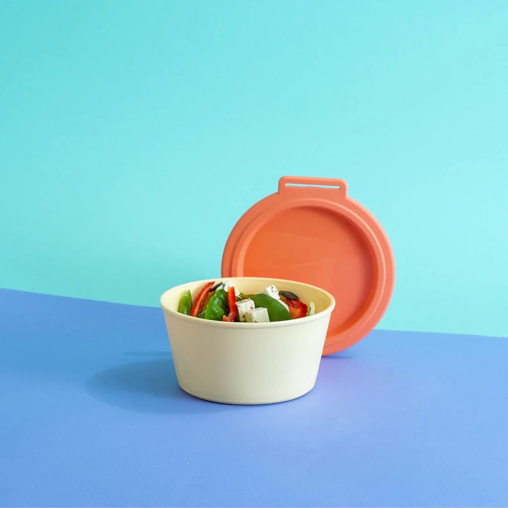 [KOZ-8371263] Koziol | Bol avec couvercle Nora 700ml - Sweet yellow/strong coral