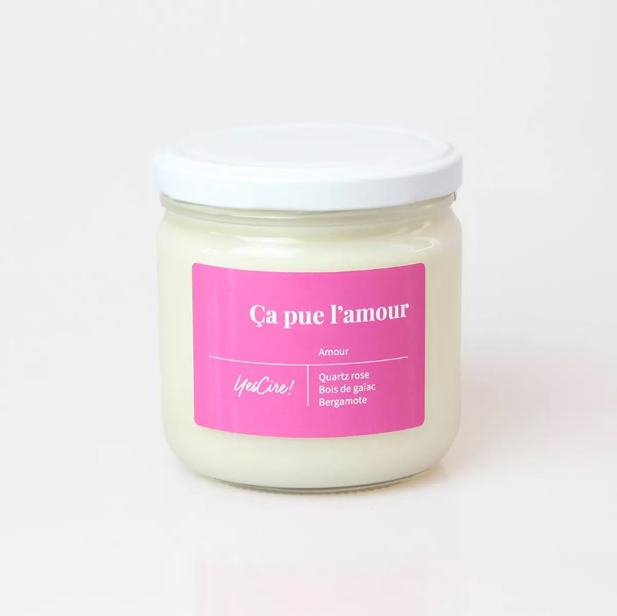 [YES-SV25-2] YESCIRE | Ça pue l'amour | Bougie quartz rose "amour"