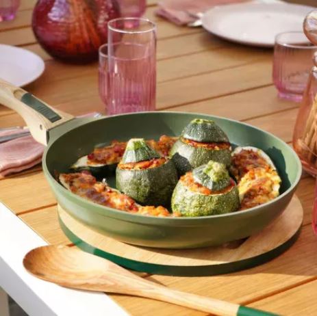 [COO-MJAP24VE-0424] Cookut | Poêle Poignée Amovible 24 cm - Fougère (poignée non incluse) 